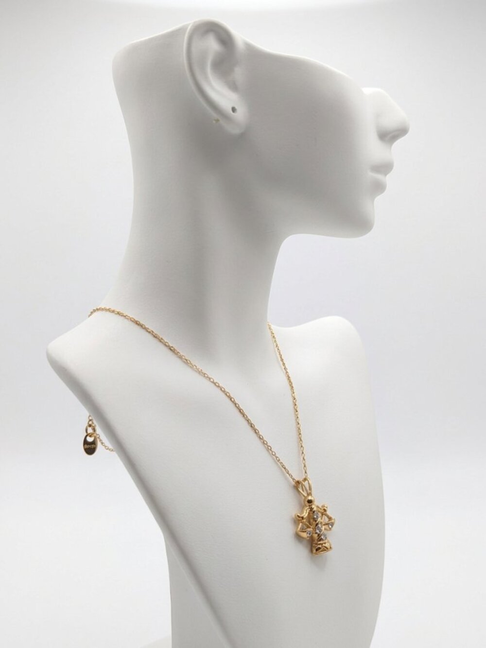 Vintage Avon Libra Zodiac Pendant Necklace - Gold Tone Scales of Justice - Picture 11 of 12